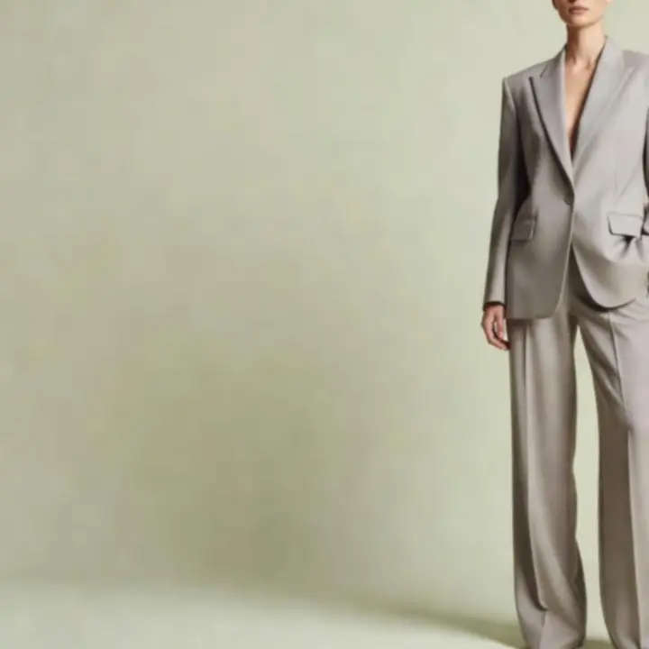 2026-os divattrendekre jellemző új sziluettek, strukturált vállú és oversized fazonú outfitek.