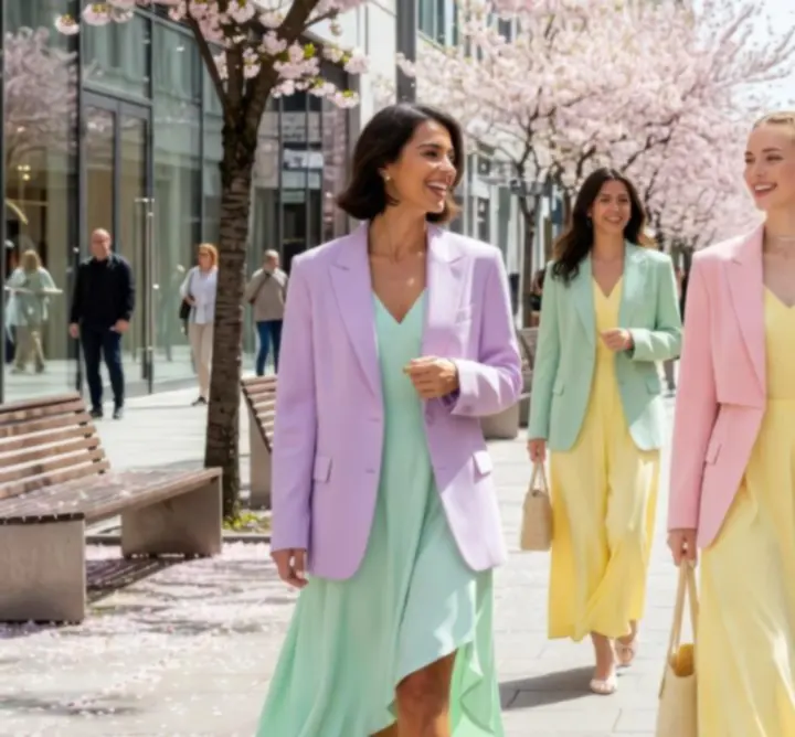 2026 tavaszi divat: street style outfit pasztell árnyalatokkal